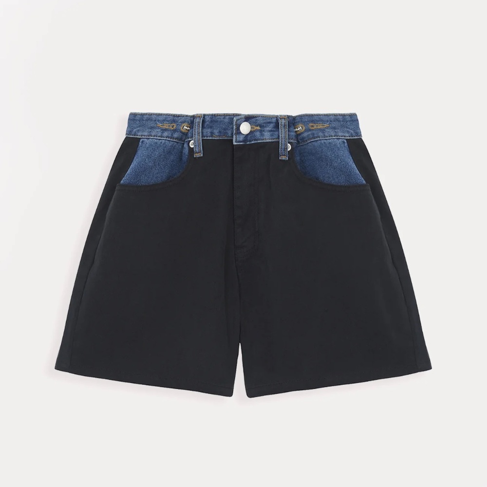EUC The Frankie Shop Hayla contrast denim shorts XS / S